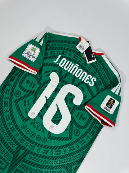 2026 ADIDAS MEXICO HOME JERSEY AUTHENTIC PLAYER VERSION QUIÑONES 16 (L) NEW WITH TAGS