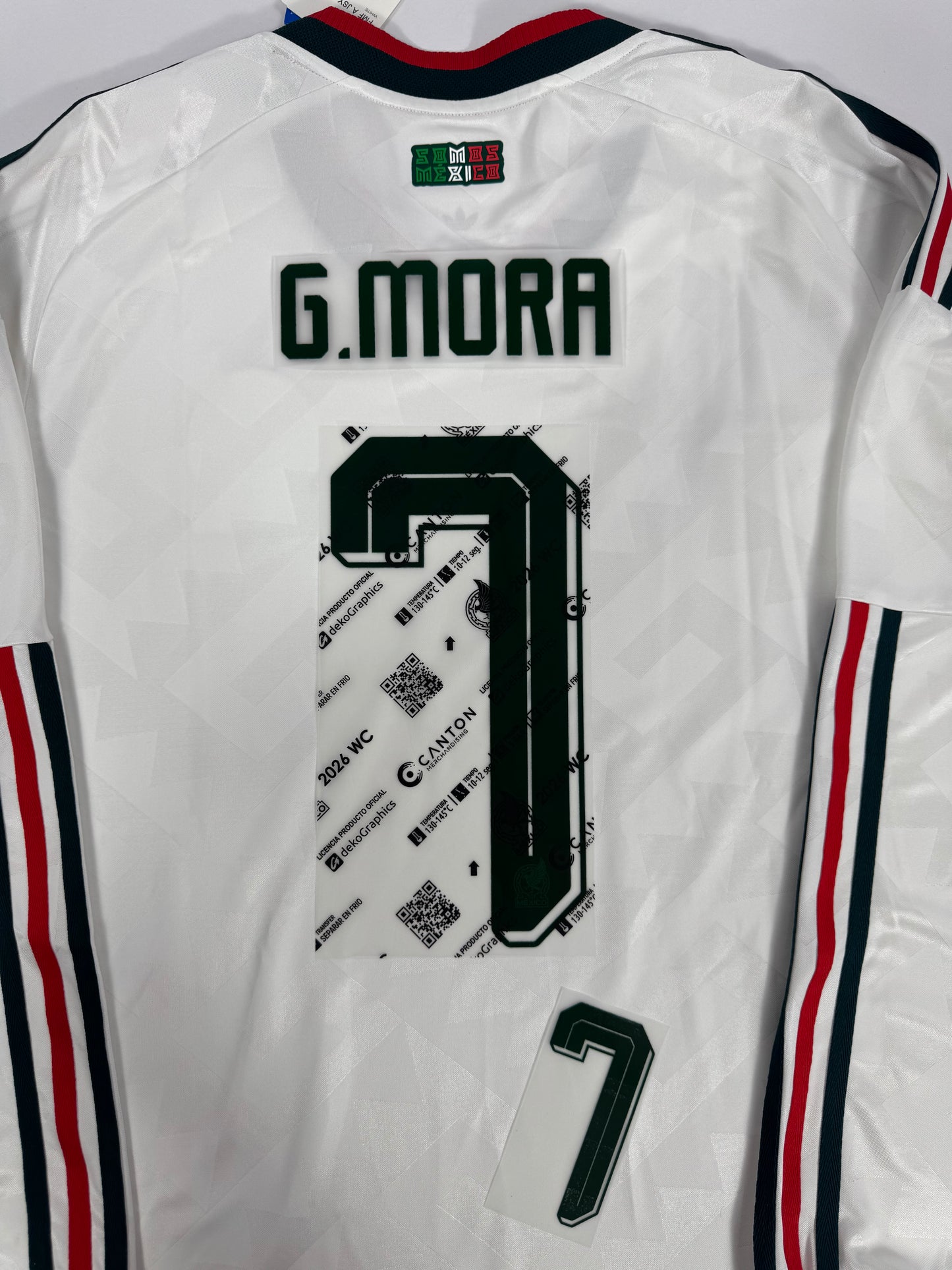 2026 OFFICIAL MEXICO WORLD CUP AWAY NAME SET-GILBERTO MORA 7