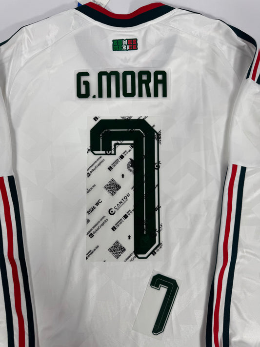 2026 OFFICIAL MEXICO WORLD CUP AWAY NAME SET-GILBERTO MORA 7