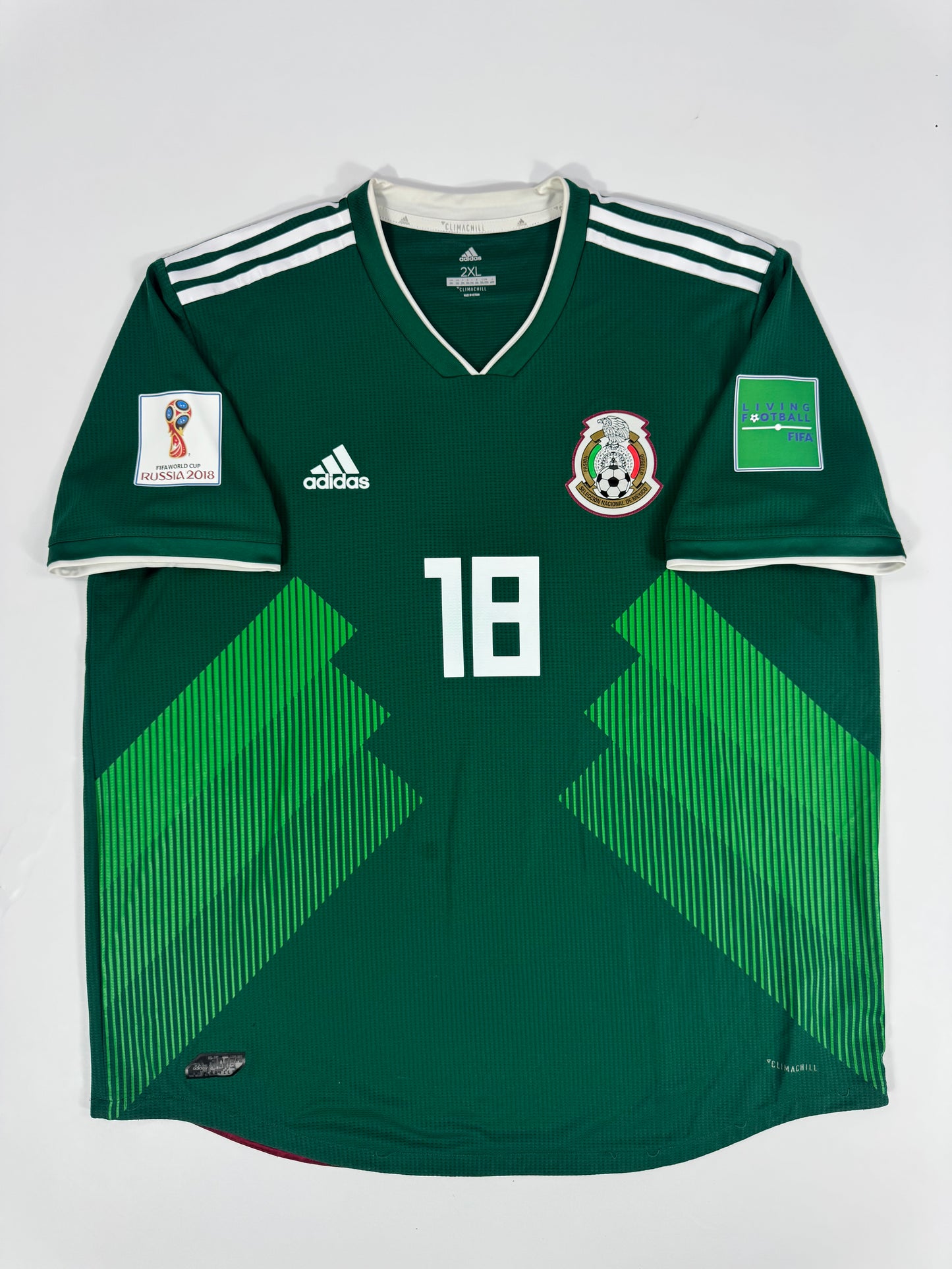 2018 ADIDAS MEXICO HOME JERSEY GUARDADO 18 (XXL) PLAYER VERSION