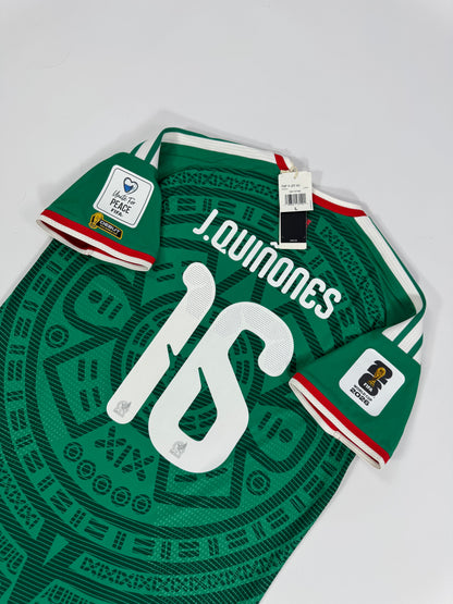 2026 ADIDAS MEXICO HOME JERSEY JULIÁN QUIÑONES 16 AUTHENTIC PLAYER VERSION (L)