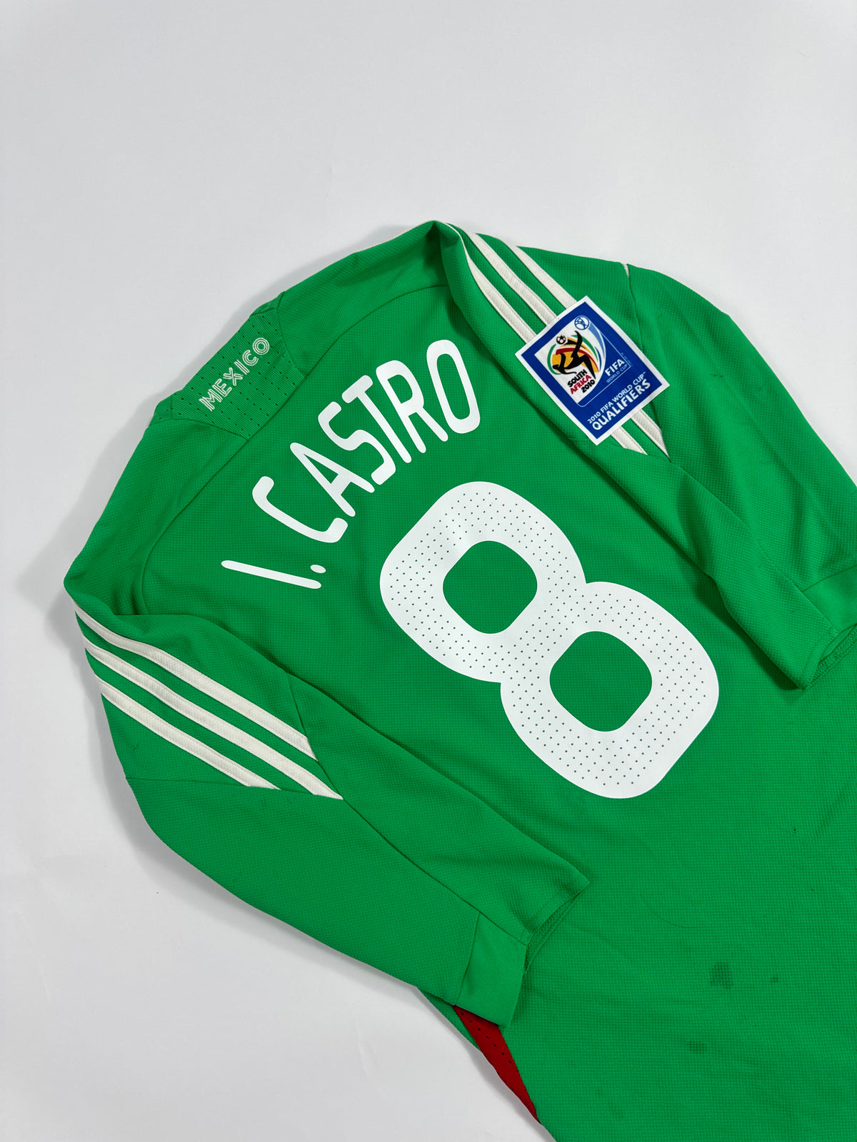 2009 ADIDAS MEXICO HOME JERSEY ISRAEL CASTRO 8 (S)