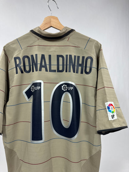 2003/04 NIKE FC BARCELONA AWAY JERSEY RONALDINHO 10 (L)