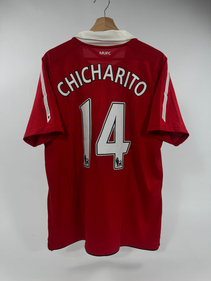 2010 NIKE MANCHESTER UNITED HOME JERSEY CHICHARITO 14 (L)