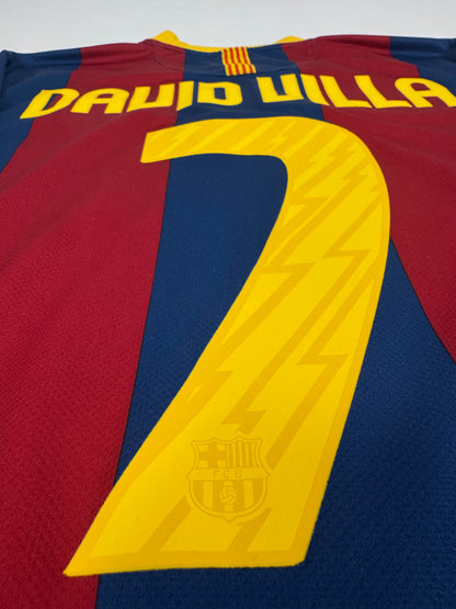 2010/11 NIKE FC BARCELONA HOME JERSEY LONG SLEEVE DAVID VILLA 7-(M)
