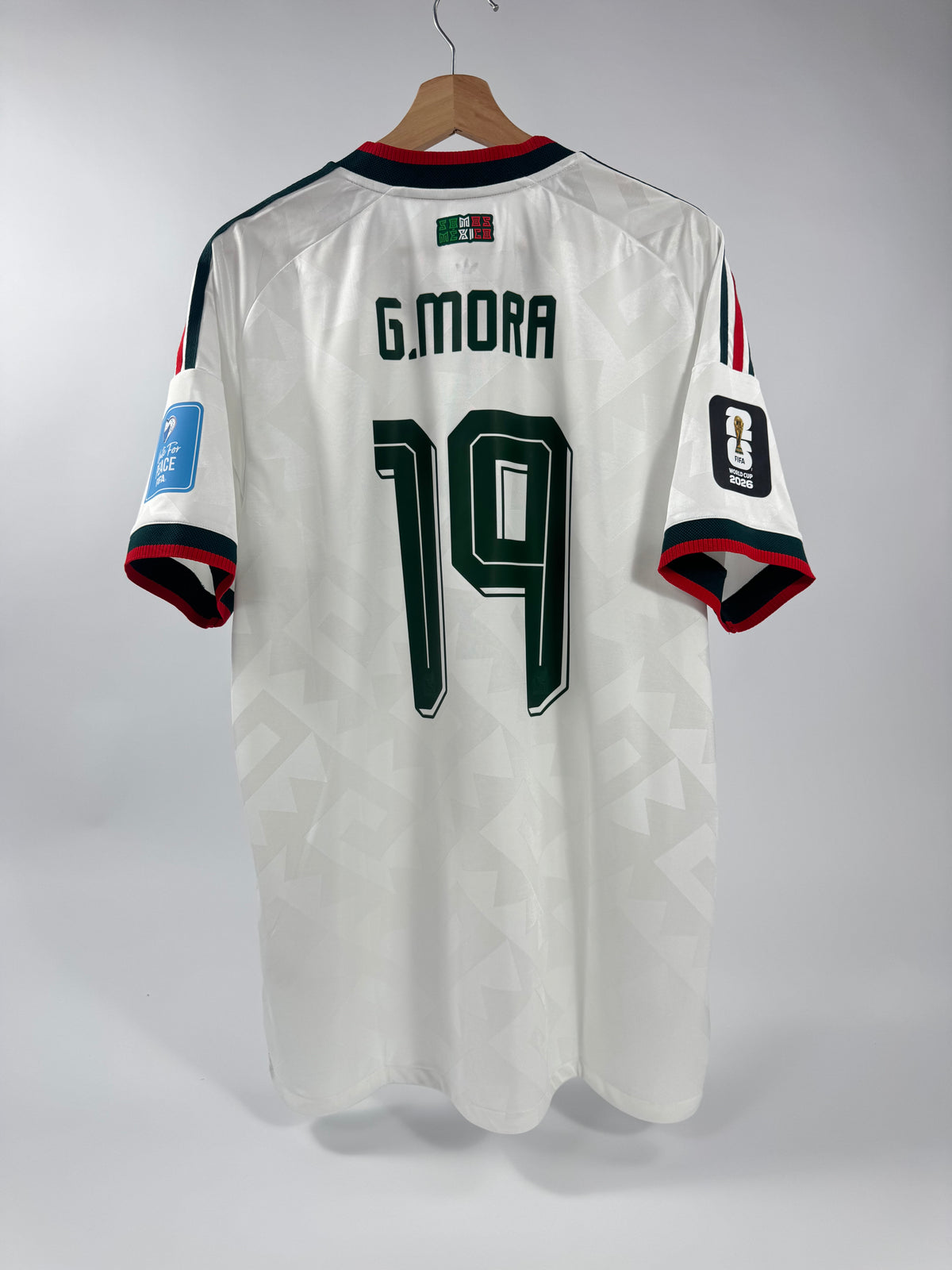 2026 WORLD CUP ADIDAS MEXICO AWAY JERSEY GILBERTO MORA 19 (XL)MEXICO VS CZECHIA