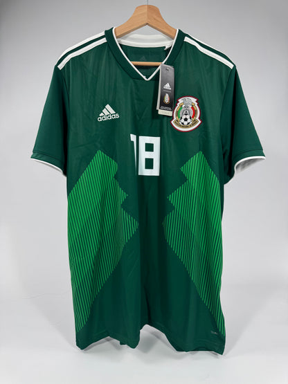2018 ADIDAS MEXICO HOME JERSEY NEW WITH TAGS ANDRES GUARDADO 18 (M)
