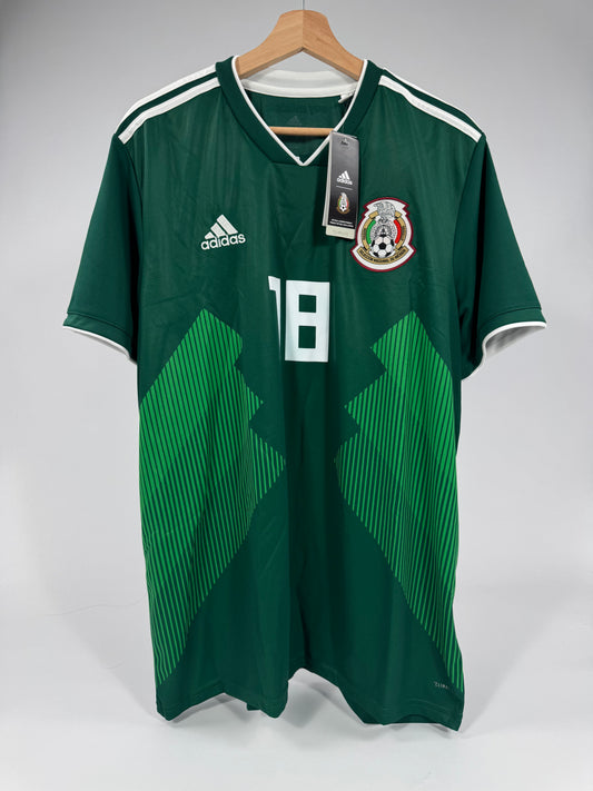 2018 ADIDAS MEXICO HOME JERSEY NEW WITH TAGS ANDRES GUARDADO 18 (M)