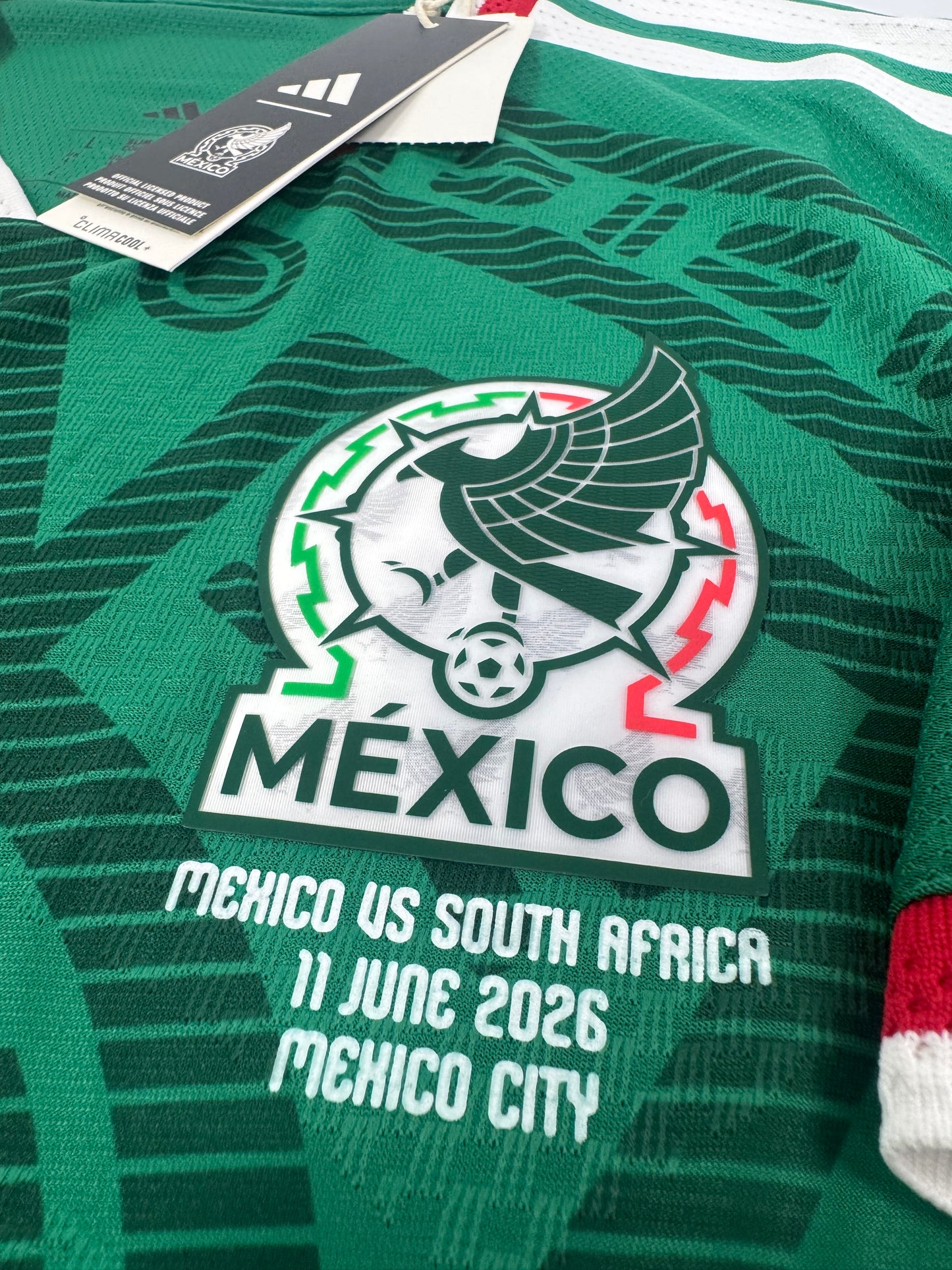 2026 ADIDAS MEXICO HOME JERSEY JULIÁN QUIÑONES 16 AUTHENTIC PLAYER VERSION (L)