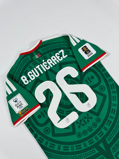 2026 ADIDAS MEXICO HOME JERSEY BRIAN GUTIERREZ 26 NEW WITH TAGS MEXICO VS SOUTH AFRICA DEBUT JERSEY (M)
