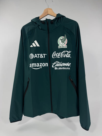2026 ADIDAS MEXICO TEAM ISSUE (UTILERIA) FULL ZIP WINDBREAKER JACKET (L)
