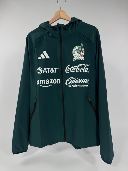 2026 ADIDAS MEXICO TEAM ISSUE (UTILERIA) FULL ZIP WINDBREAKER JACKET (L)  PRE ORDER