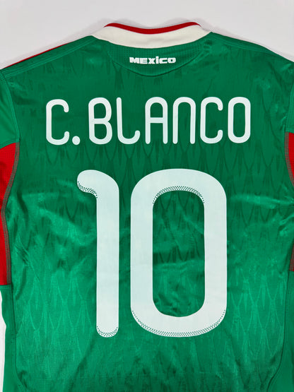 2010 ADIDAS MEXICO HOME JERSEY CUAUHTEMOC BLANCO 10-(M)