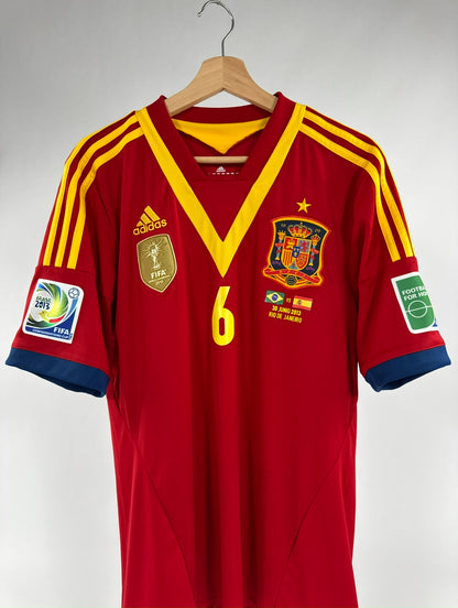 2013 ADIDAS SPAIN HOME JERSEY INIESTA 6-(L)