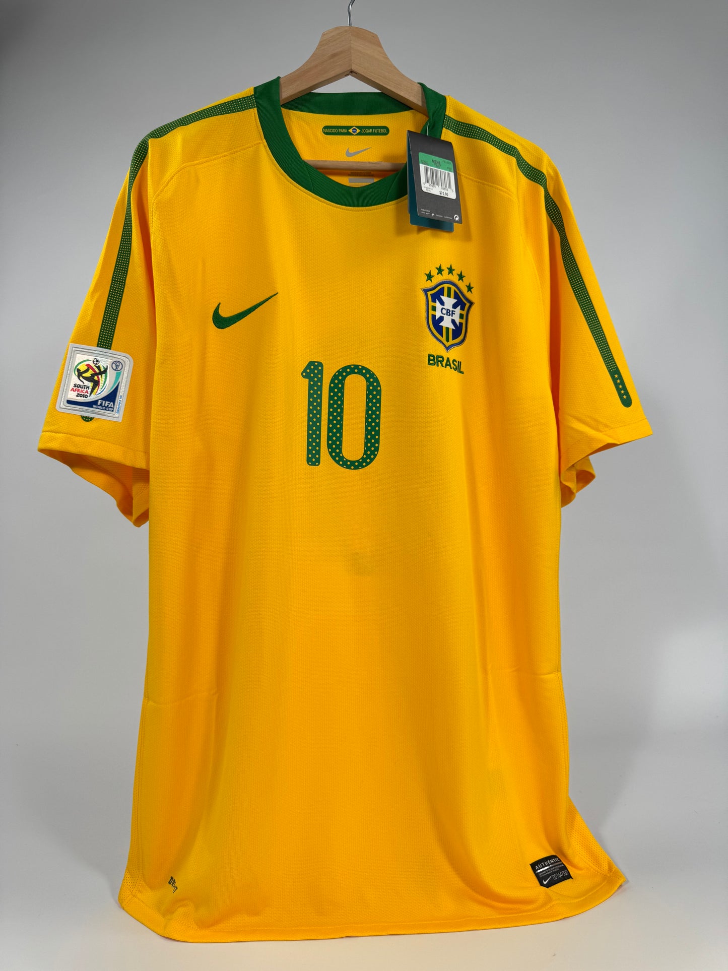 2010 NIKE BRAZIL HOME JERSEY KAKA 10 (XL) NEW WITH TAGS