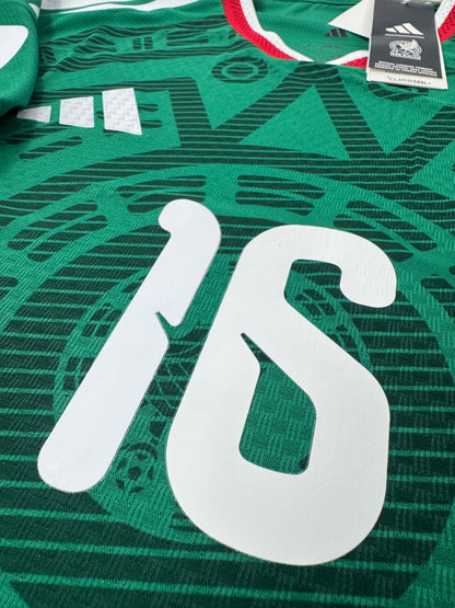 2026 ADIDAS MEXICO HOME JERSEY JULIÁN QUIÑONES 16 AUTHENTIC PLAYER VERSION (L)