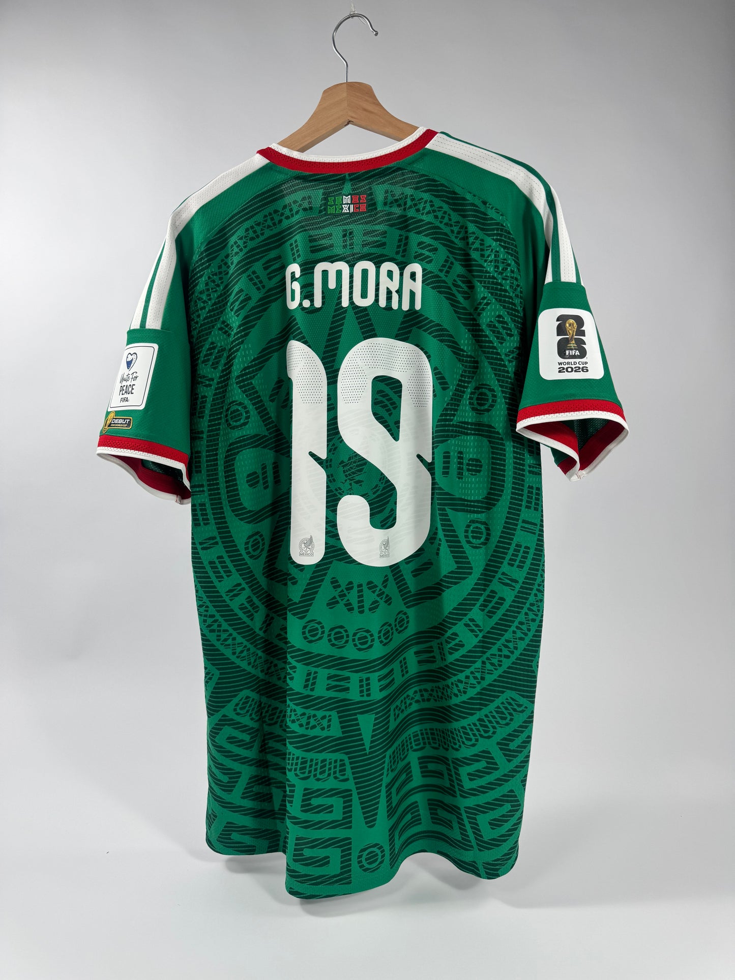 2026 ADIDAS MEXICO WORLD CUP HOME GILBERTO MORA 19 (XL) PLAYER VERSION