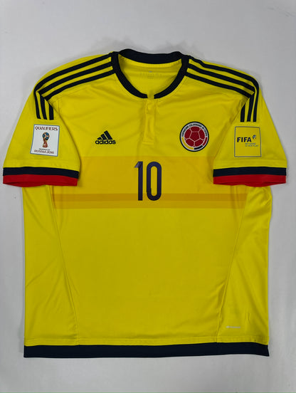 2015 ADIDAS COLOMBIA HOME JERSEY JAMES 10-(2XL)
