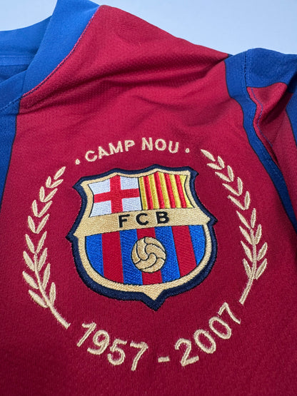 2007 NIKE FC BARCELONA HOME RONALDINHO 10 LONG SLEEVE (M)