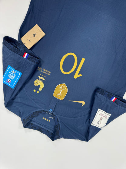 2022 NIKE FRANCE HOME JERSEY AUTHENTIC PLAYER VERSOON NEW WITH TAGS MBAPPE 10 (L)