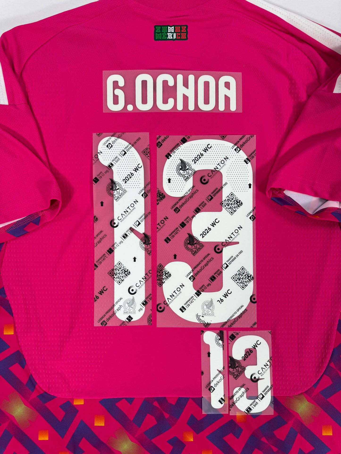 2026 OFFICIAL MEXICO WORLD CUP HOME NAME SET OCHOA 13