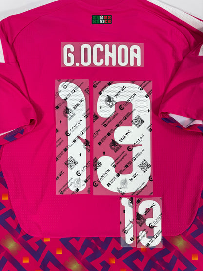 2026 OFFICIAL MEXICO WORLD CUP HOME NAME SET OCHOA 13