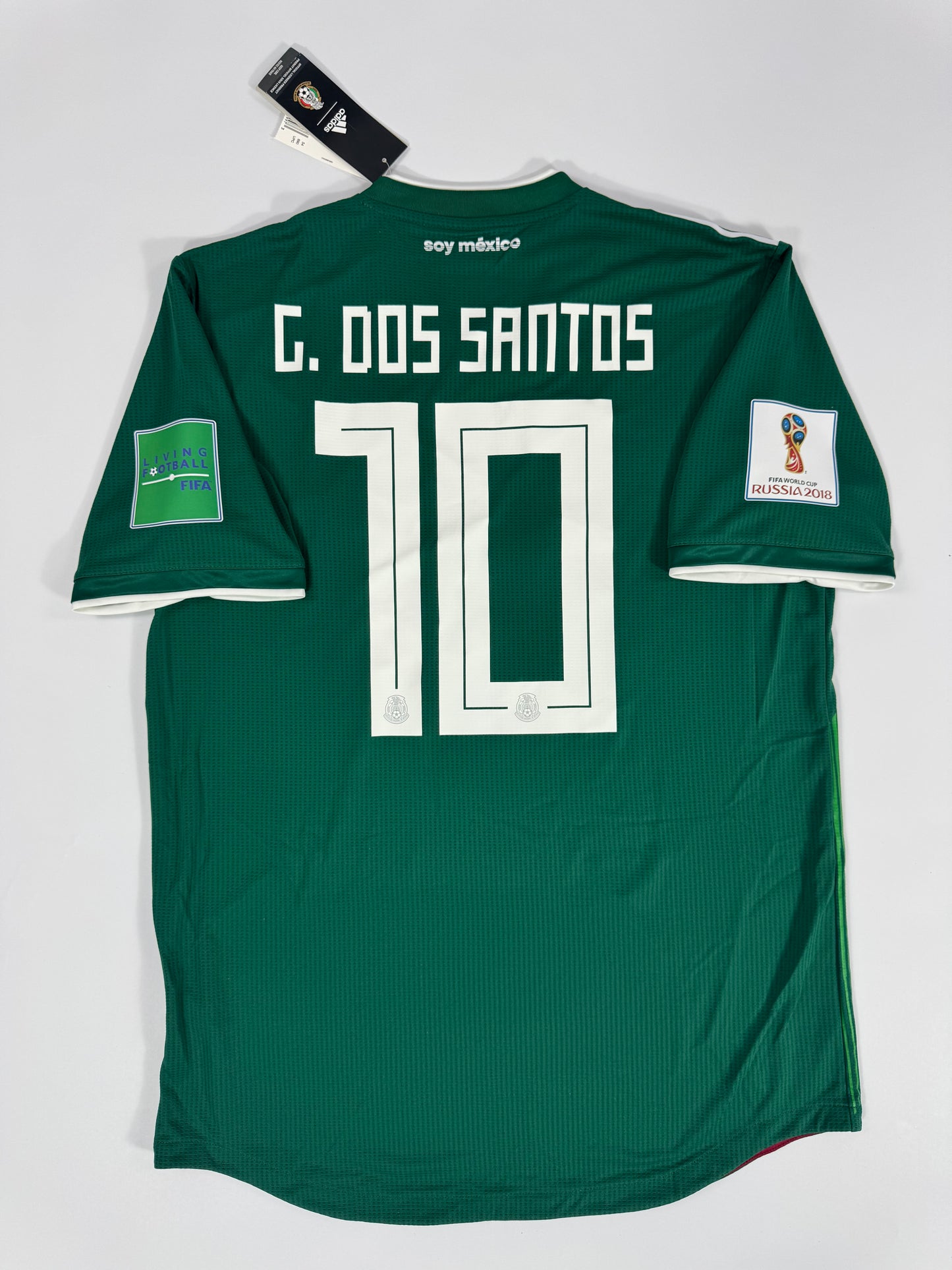 2018 ADIDAS MEXICO HOME JERSEY GIO DOS SANTOS 10 NEW WITH TAGS (L)  PLAYER VERSION