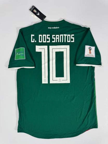 2018 ADIDAS MEXICO HOME JERSEY GIO DOS SANTOS 10 NEW WITH TAGS (L)  PLAYER VERSION