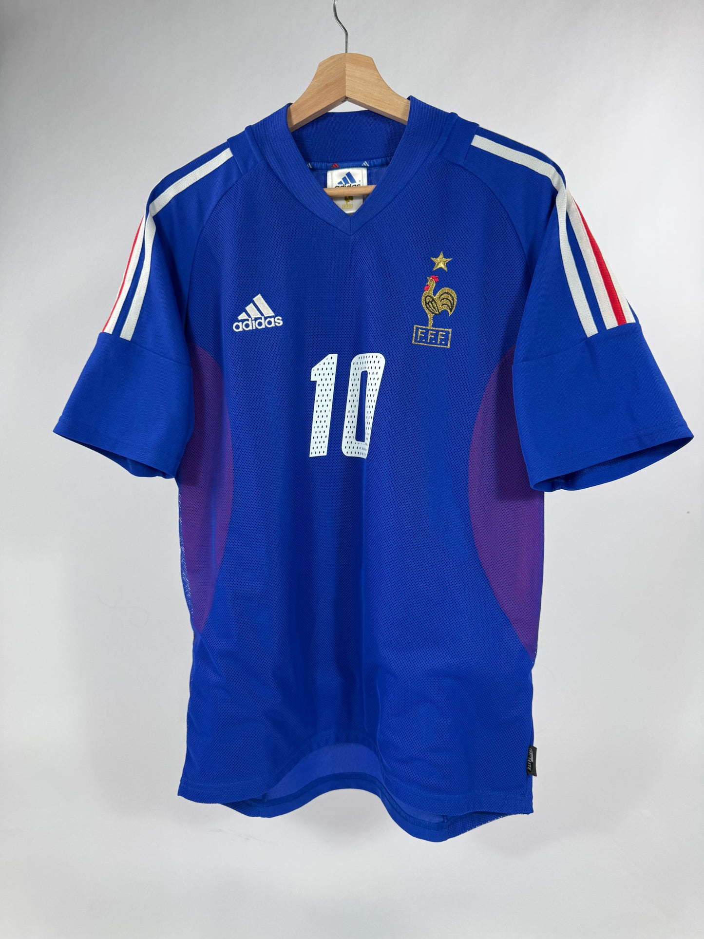2002 ADIDAS FRANCE HOME JERSEY ZIDANE 10-(M)