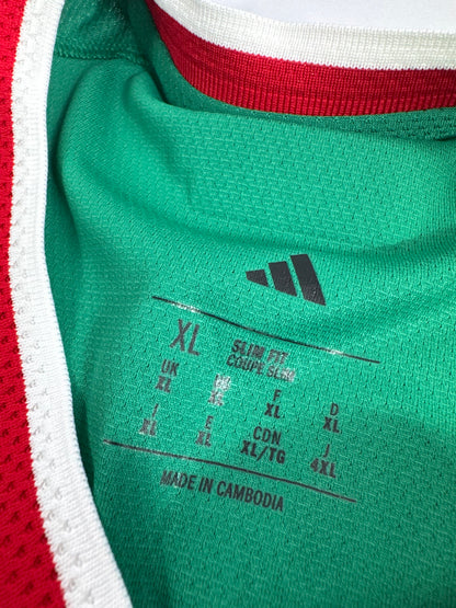 2026 ADIDAS MEXICO WORLD CUP HOME JERSEY LONG SLEEVE GILBERTO MORA 19 (XL) PLAYER VERSION