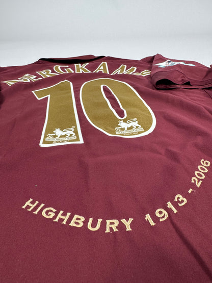 2005/06 NIKE T90 ARSENAL JERSEY BERGKAMP 10 9 (L)
