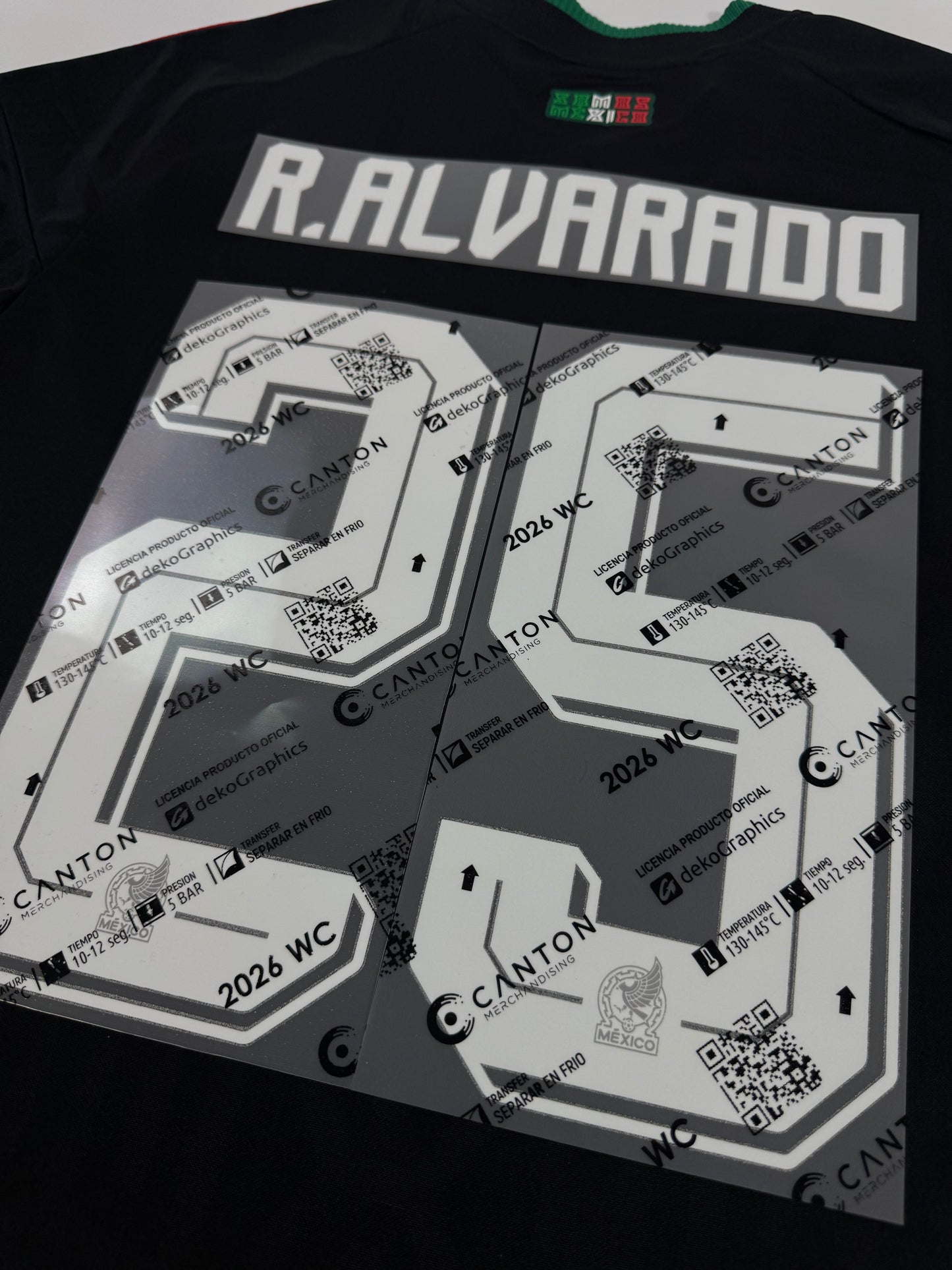 2026 MEXICO THIRD JERSEY NAME SET-ROBERTO ALVARADO 25
