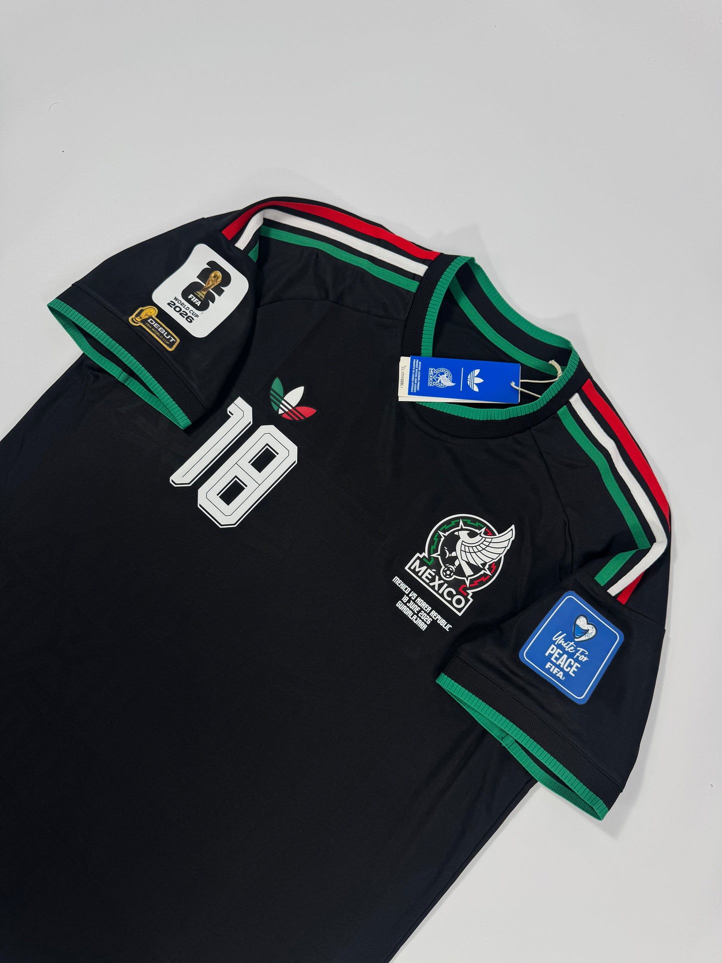 2026 ADIDAS MEXICO THIRD JERSEY AUTHENTIC PLAYER VERSION OBED VARGAS 18 (XL) NEW WITH TAGS
