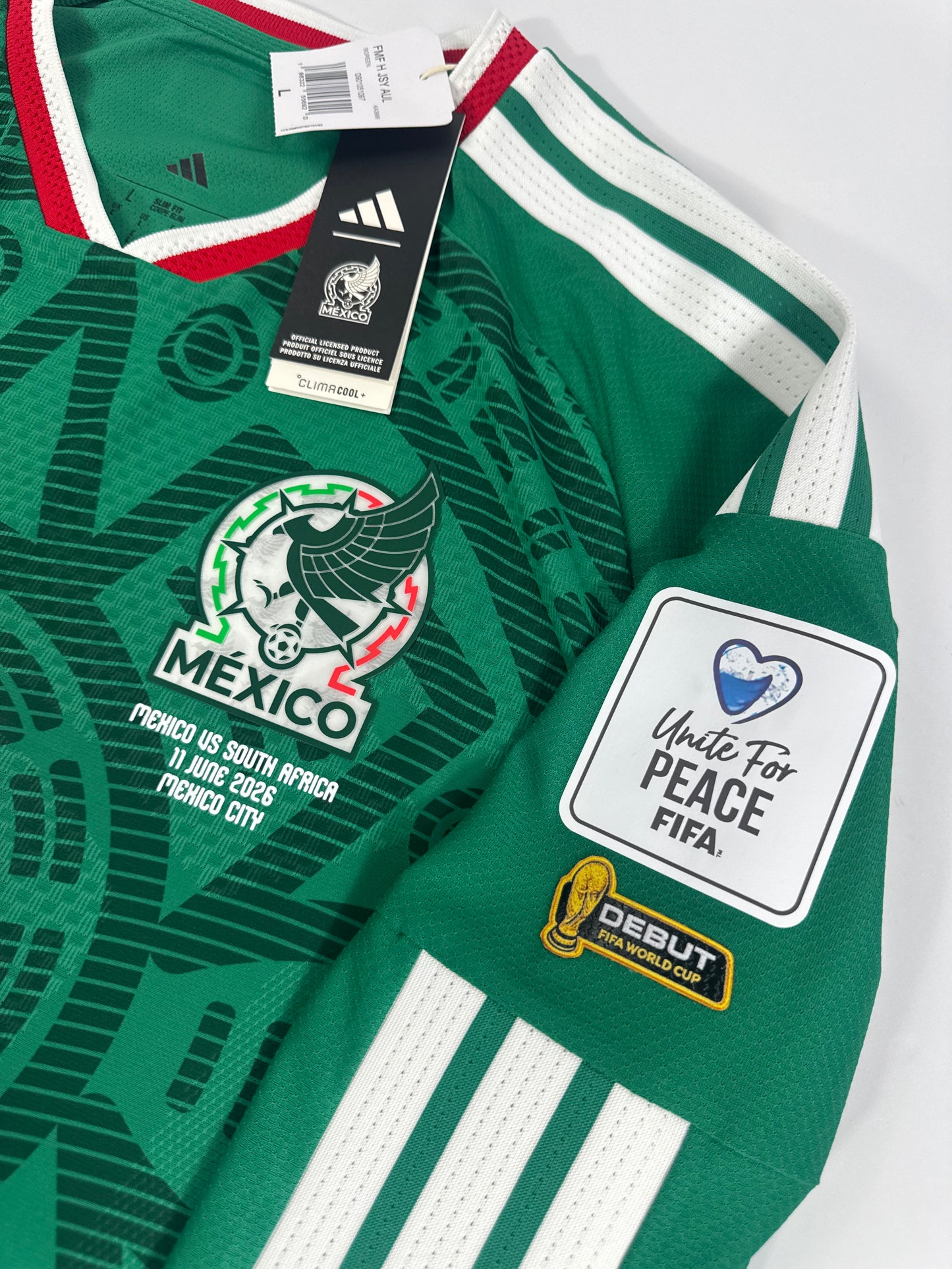 2026 ADIDAS MEXICO HOME JERSEY AUTHENTIC LONG SLEEVE PLAYER VERSION NEW WITH TAGS Julian Quiñones