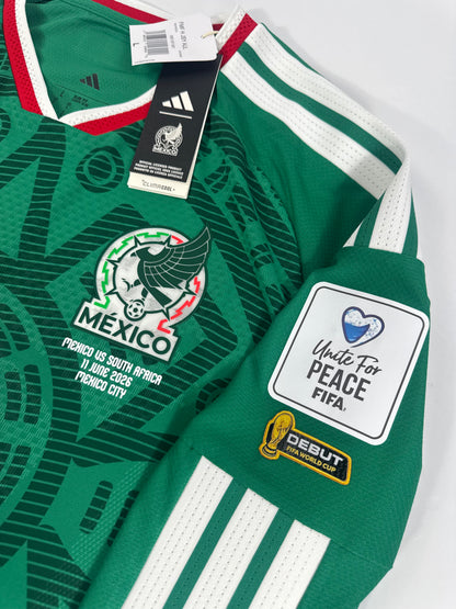 2026 ADIDAS MEXICO HOME JERSEY AUTHENTIC LONG SLEEVE PLAYER VERSION NEW WITH TAGS Julian Quiñones