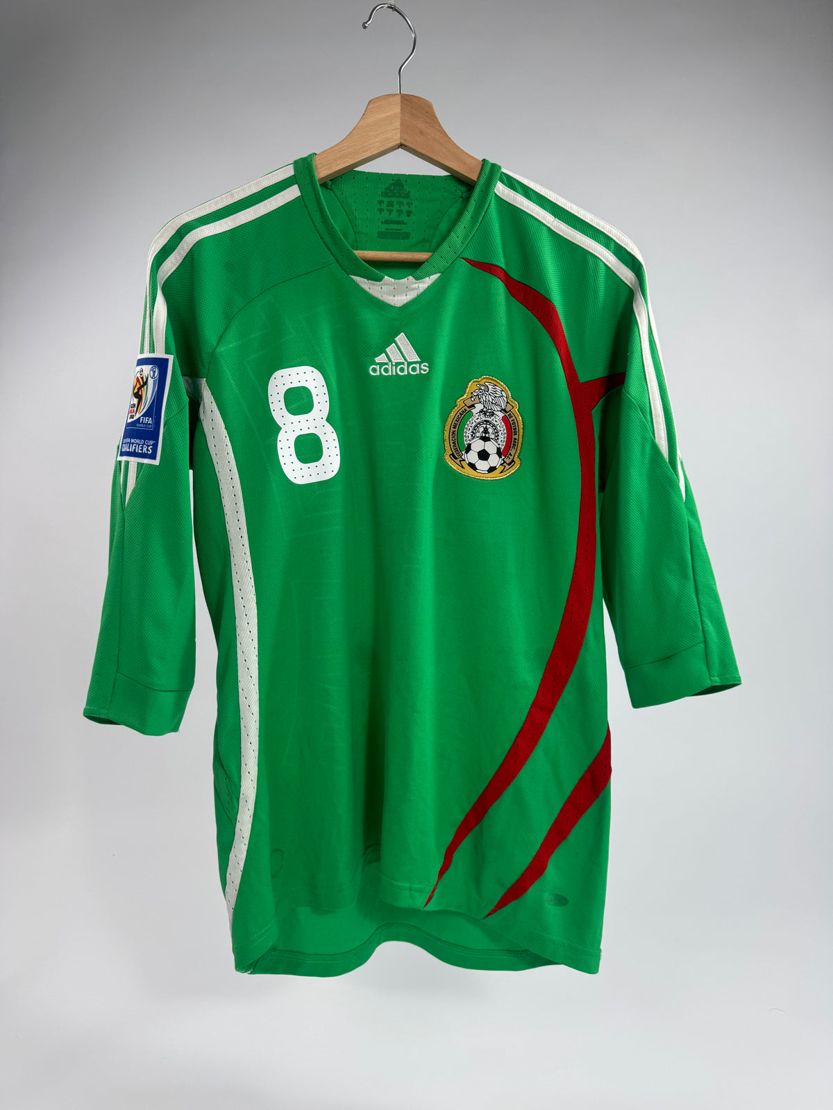 2009 ADIDAS MEXICO HOME JERSEY ISRAEL CASTRO 8 (S)