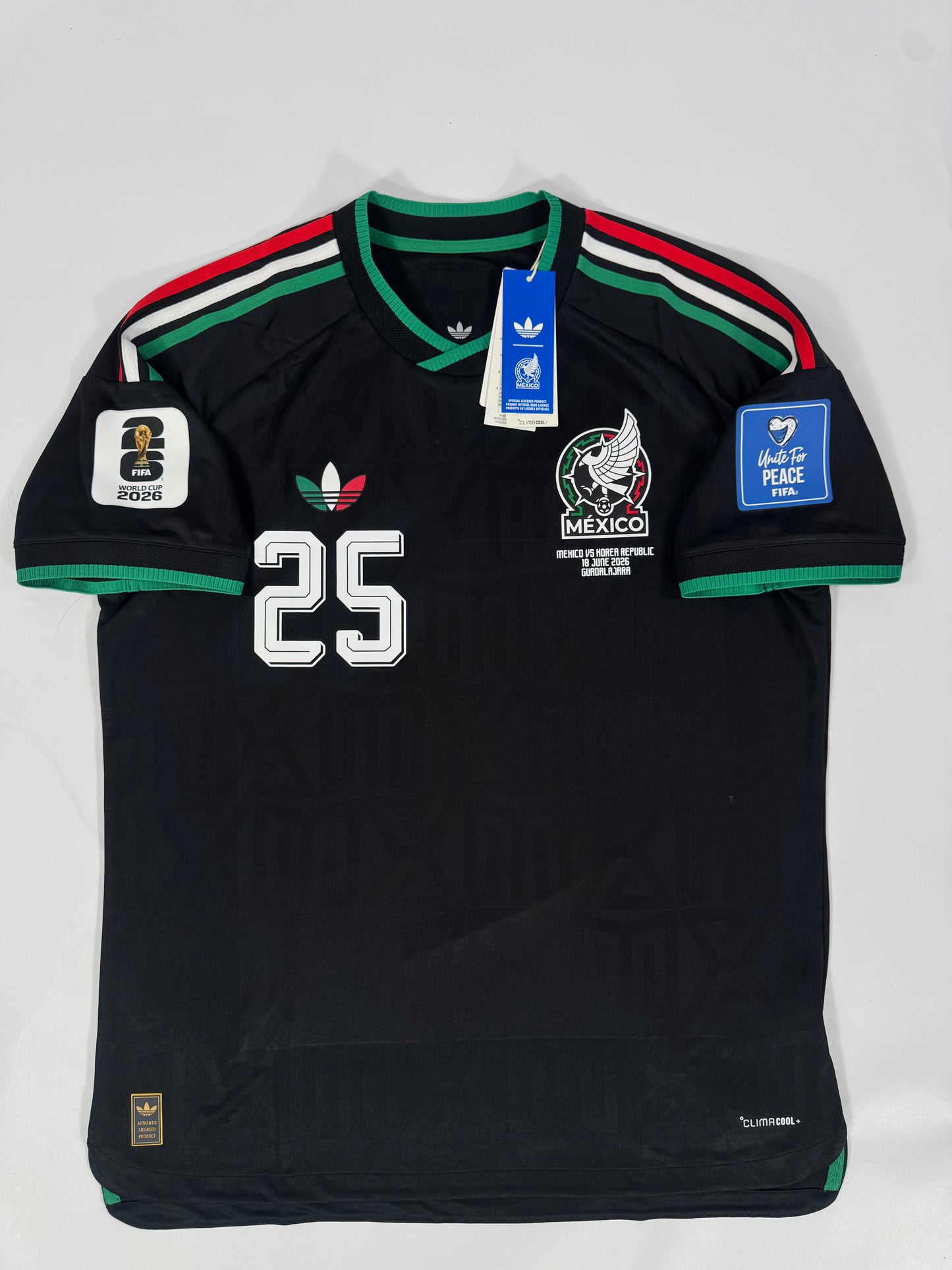 2026 ADIDAS MEXICO 3RD JERSEY ALVARADO 25 AUTHENTIC PLAYER VERSION (L)NEW WITH TAGS