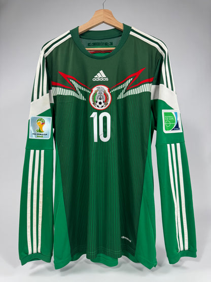 2014 ADIDAS MEXICO HOME JERSEY BGIOVANI DOS SANTOS 10 LONG SLEEVE (L)