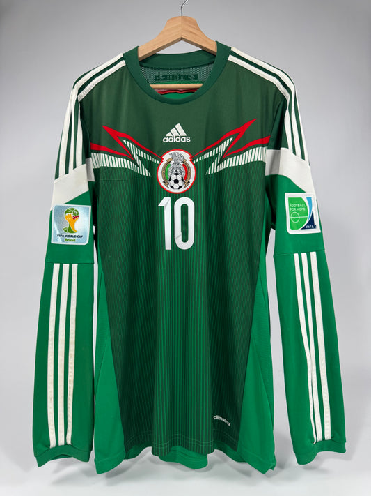 2014 ADIDAS MEXICO HOME JERSEY BGIOVANI DOS SANTOS 10 LONG SLEEVE (L)
