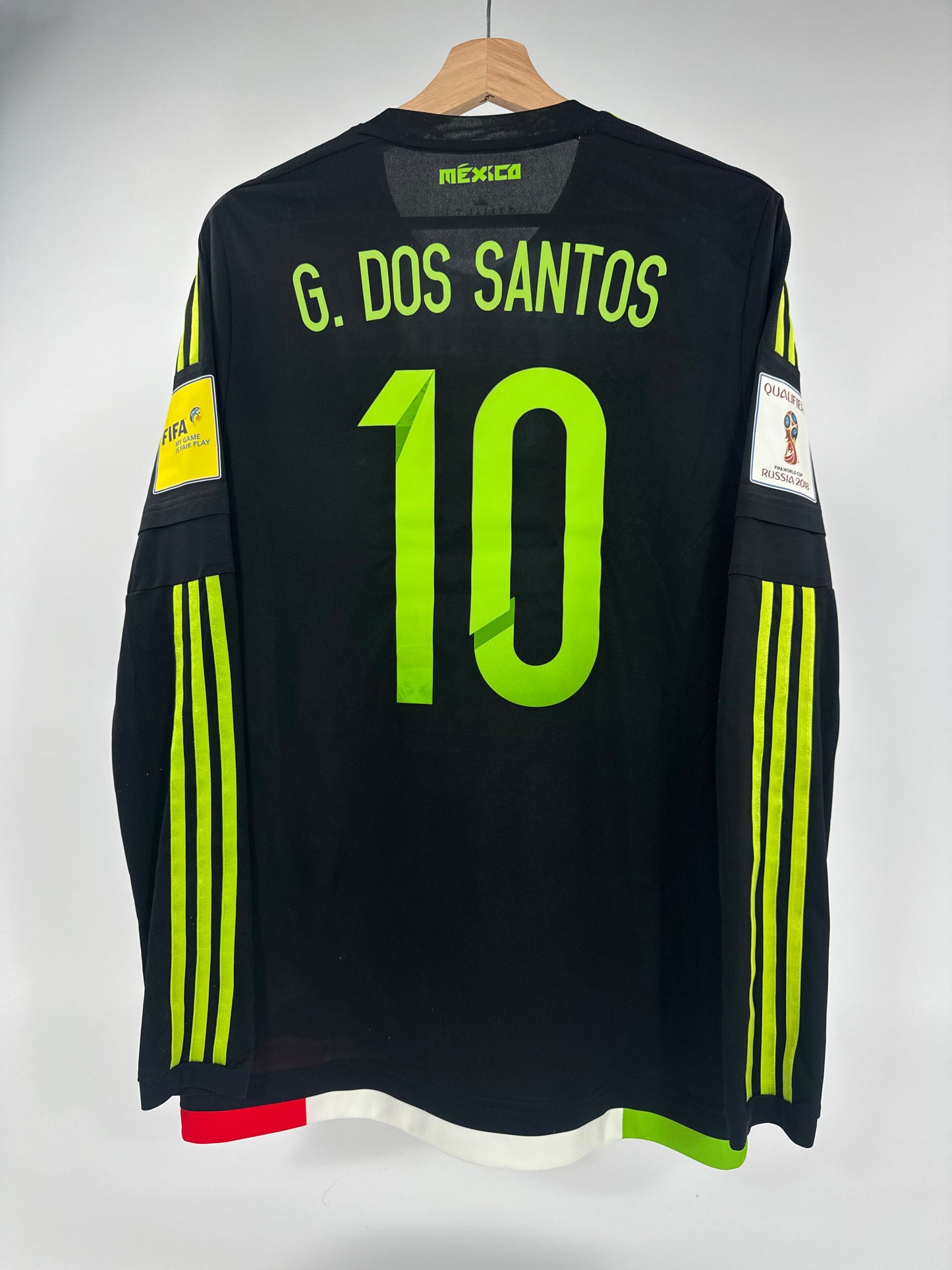 2015 MEXICO HOME JERSEY GIO DOS SANTOS ADIZERO PLAYER ISSUE SIZE 8(L)