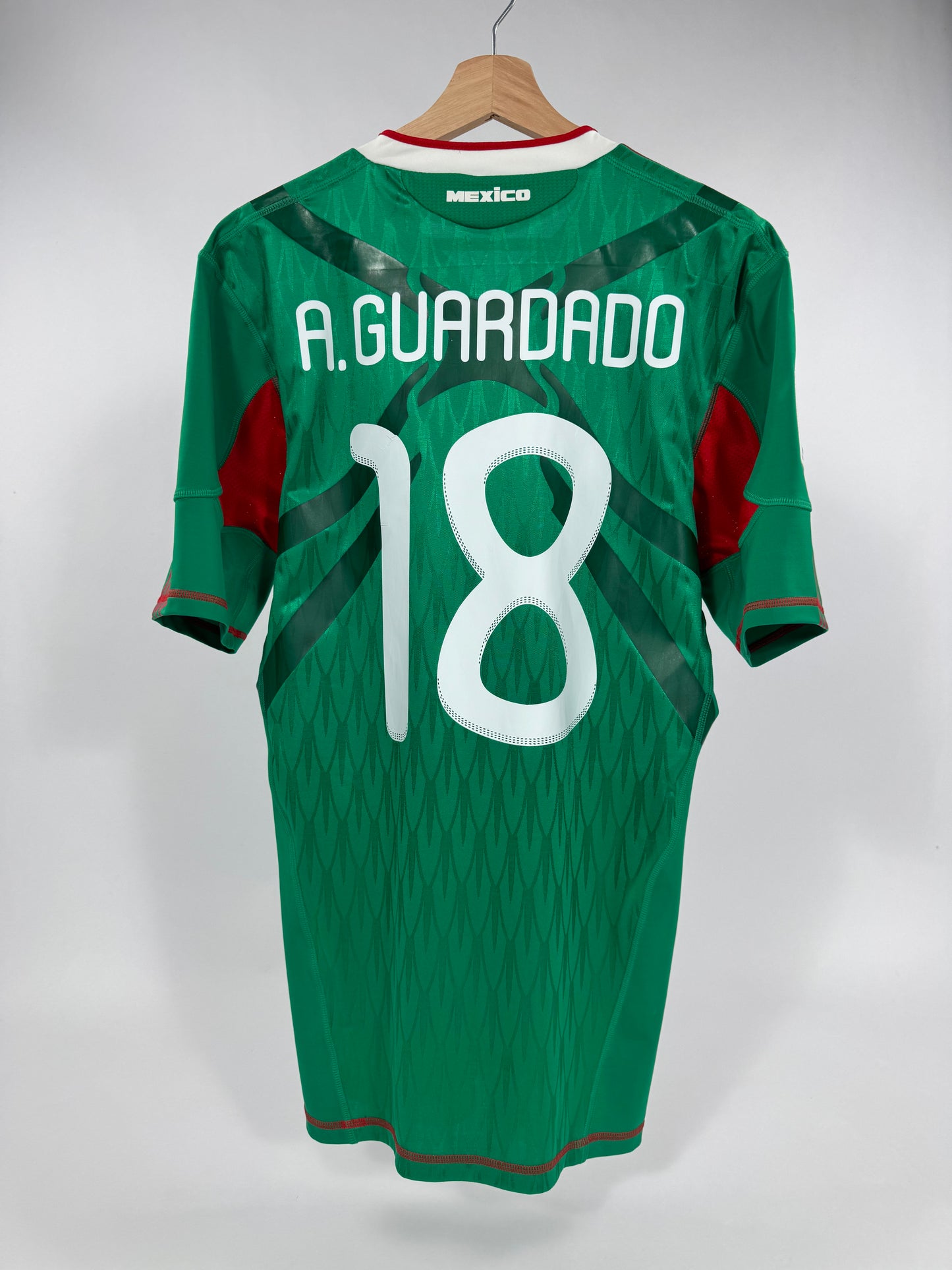 2010 ADIDAS TECHFIT MEXICO HOME JERSEY GUARDADO 18 (L) PLAYER VERSION