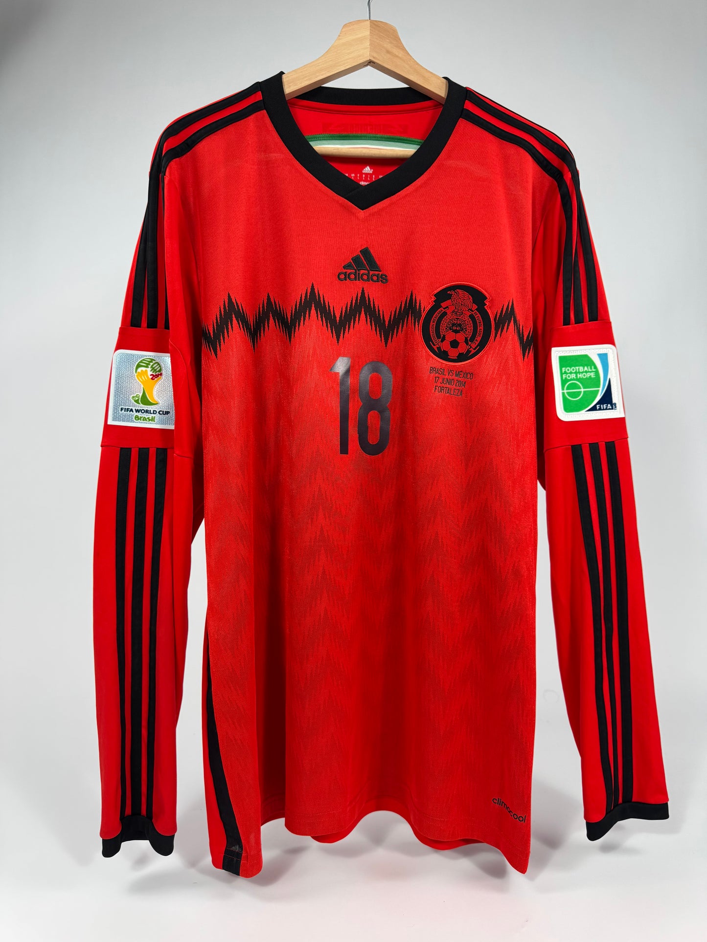 2014 ADIDAS MEXICO AWAY JERSEY ANDRES GUARDADO 18 LONG SLEEVE (L)