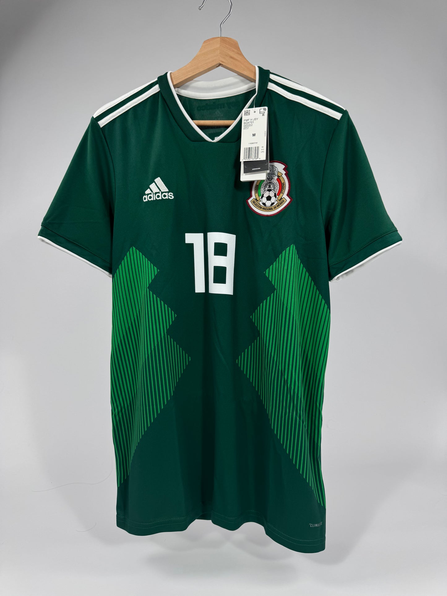2018 ADIDAS MEXICO HOME JERSEY NEW WITH TAGS ANDRES GUARDADO 18 (XL)
