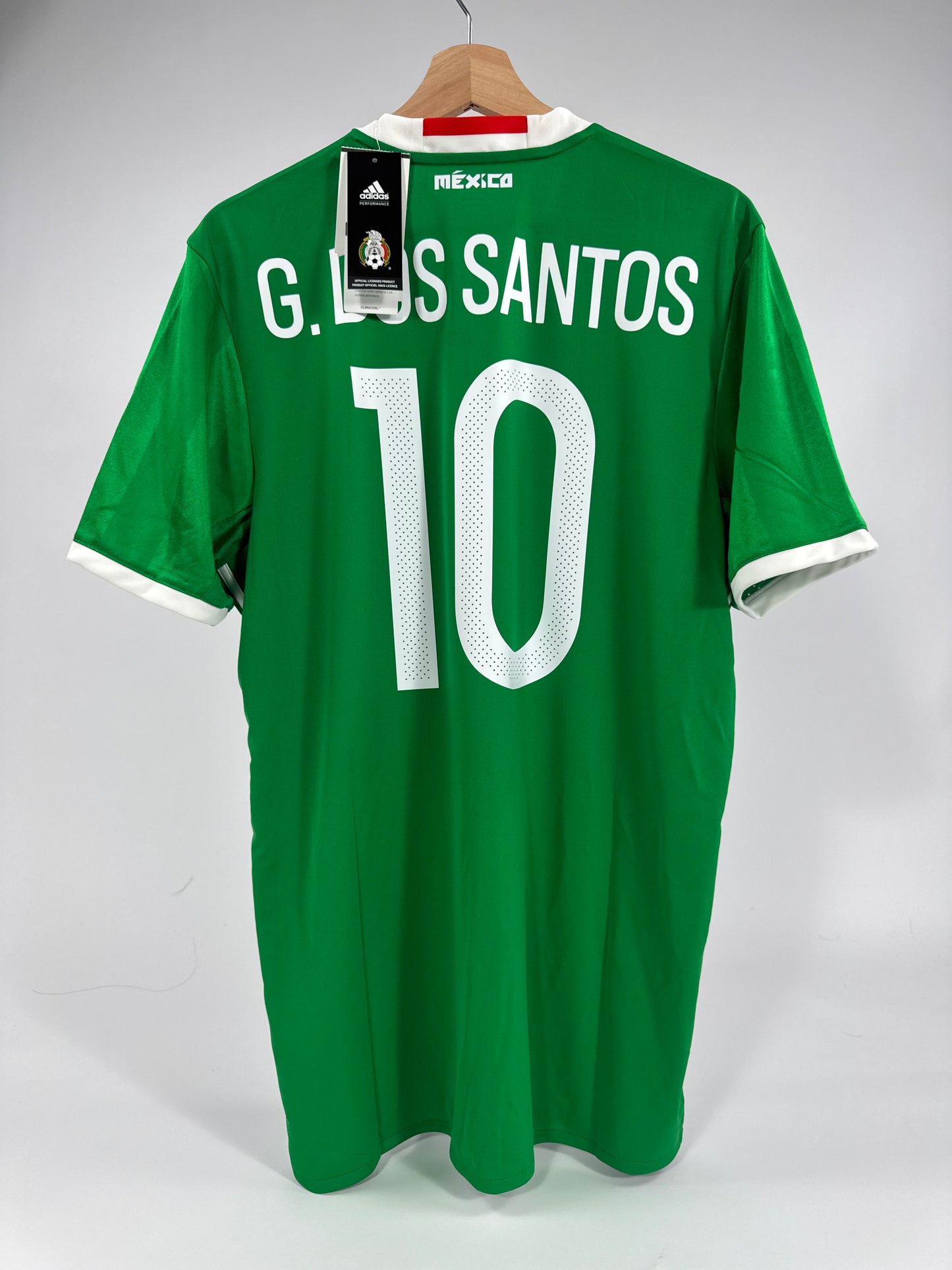 2016/17 ADIDAS MEXICO HOME JERSEY NEW WITH TAGS GIOVANI DOS SANTOS 10 (L)