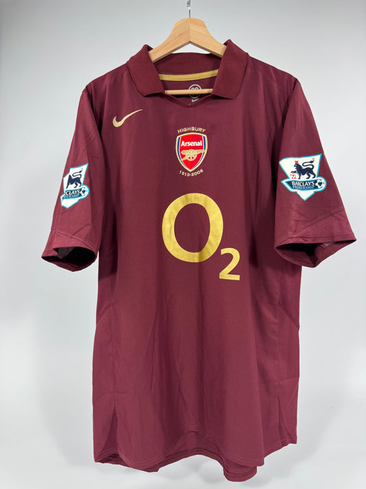 2005/06 NIKE T90 ARSENAL JERSEY BERGKAMP 10 9 (L)