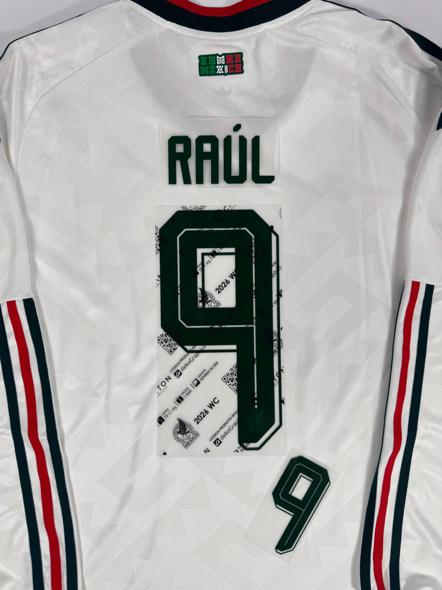 2026 OFFICIAL MEXICO WORLD CUP AWAY NAME SET-RAUL JIMENEZ 9