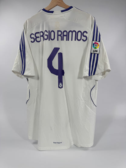 2007 ADIDAS REAL AMDRID HOME JERSEY SERGIO RAMOS 4 (XL)