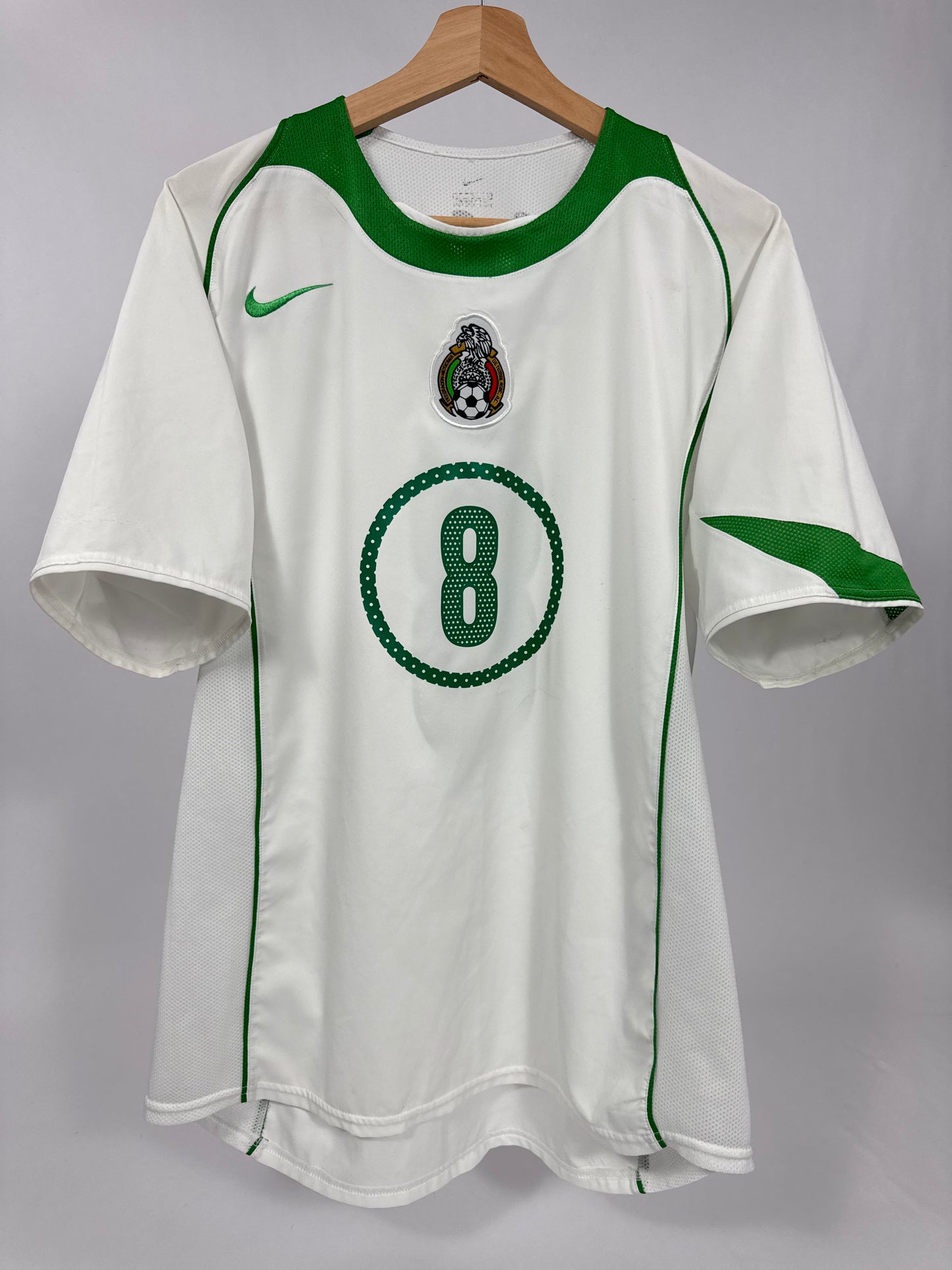 2004/05 NIKE T90 MEXICO AWAY JERSEY GIO DOS SANTOS 8 (M)