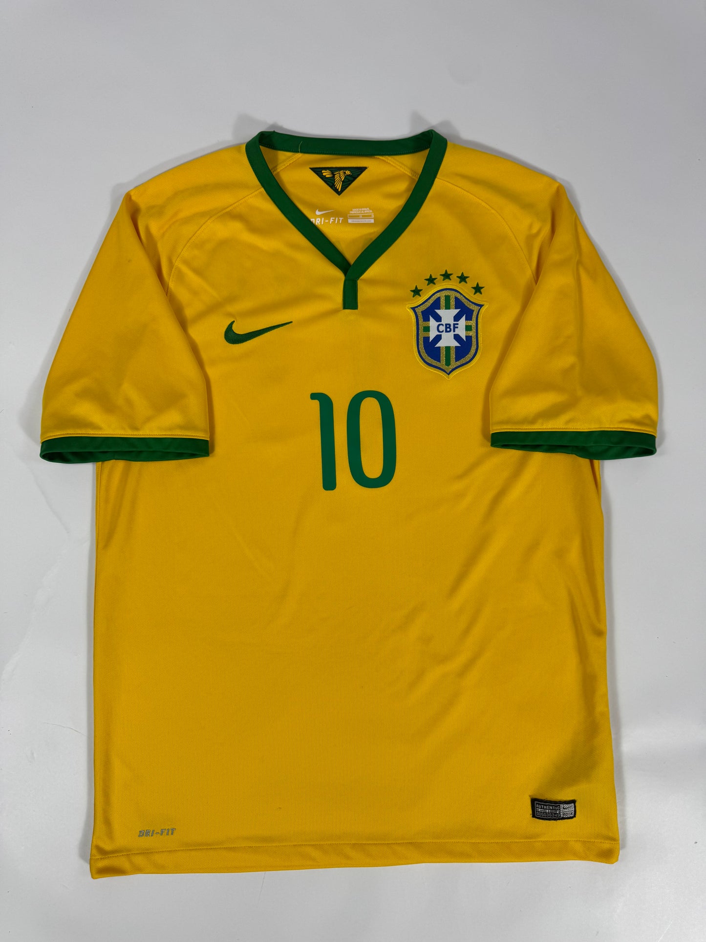 2014 NIKE BRAZIL HOME JERSEY NEYMAR JR 10 (LARGE)