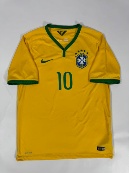2014 NIKE BRAZIL HOME JERSEY NEYMAR JR 10 (LARGE)